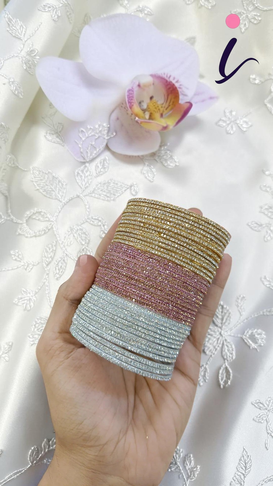 Sparkling Stack Indian Bollywood Bangles Set Bridal Jewelry Bangle