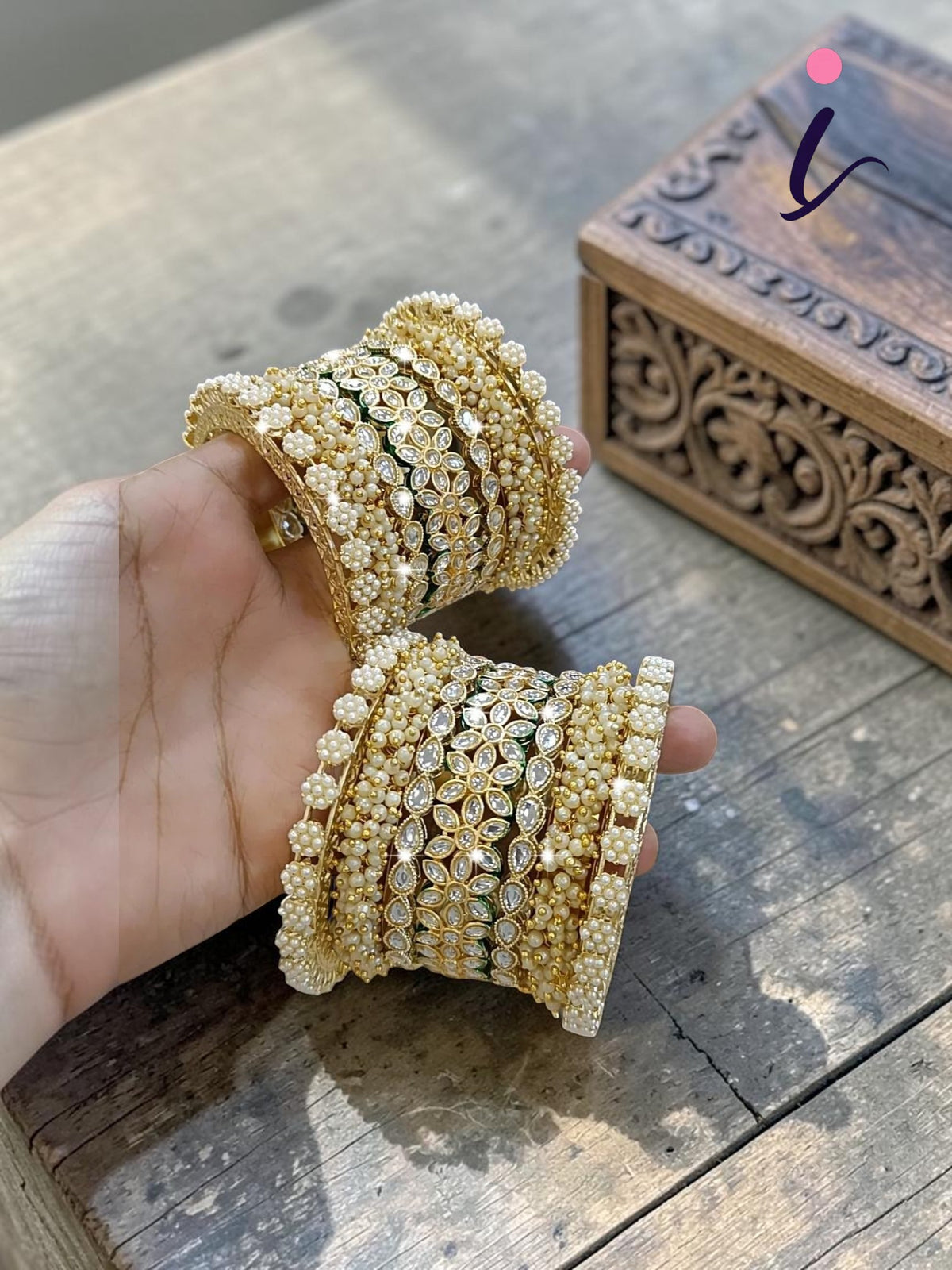 Crystal Studded Wedding Bangles Indian Bridal Design for Women | Luxury Bridal Bangles Set | Traditional Wedding, Engagement & Festive Wear Jewelry Collection