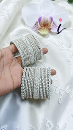 Pakistani Flower Design Brass Bangle Set for Women | Gold Plated Traditional Floral Kada Bangles | Bridal Wedding & Party Wear Jewellery