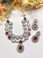 Polki Necklace Set with Matching Earrings | Kundan & AD Stone Indian Jewellery | Traditional Indian Necklace Set