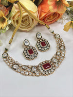 Kundan Polki Bridal Necklace Set | Stone Indian Jewellery | Traditional Indian Necklace Set