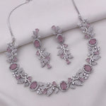 Sapphire Blue Stone Necklace Set with Earrings | Indian Jewellery | Premium Stone Jewellery Indian Neckles Set