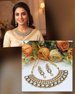 Kundan Stone Bridal Necklace & Earrings Set | Indian Jewellery | Beautiful Kundan Stone Jewellery | Indian Necklace Set