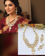 Kundan Bridal Necklace Set | Indian Jewellery | Kundan Polki Jewellery | Indian Necklace Set With Earrings Set