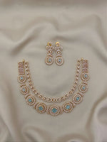 Royal Ruby AD Necklace Set with Earrings – Timeless Bridal Glamour