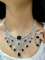 Exquisite Ruby and Diamond Necklace with Matching Earring Set