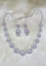 Multicolor Floral Stone Necklace & Earring Set