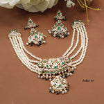 Vibrant Multi-Color Meenakari Jadau Necklace Set with Pearls - Traditional Indian Bridal Choker