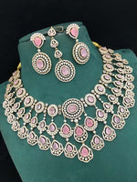 Rajkumari' Bridal Set: Pink Polki & Kundan Heritage Collection