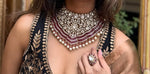 Royal Kundan & Ruby Choker Necklace Set with Pearls - Libasaa.com