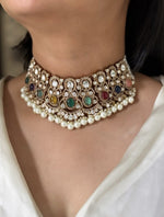 Multi-Stone Kundan Pearl Choker Set – Royal Traditional Beauty