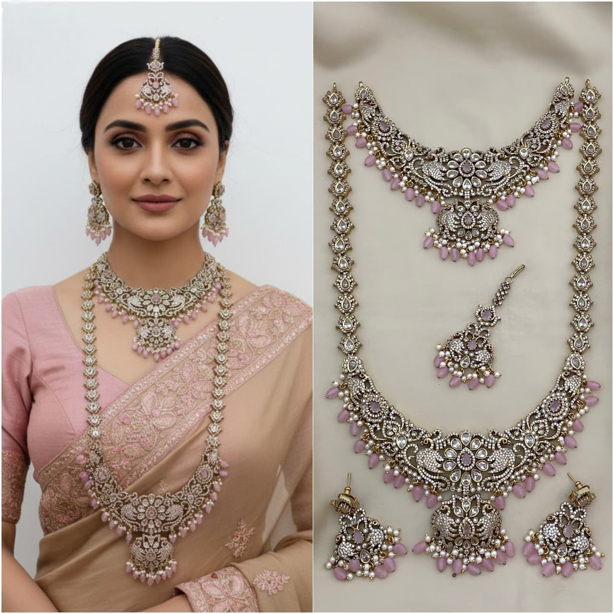 Royal Red Kundan Bridal Necklace Set – Timeless Heritage Jewelry for Weddings