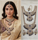 Lavender Kundan Bridal Jewelry Set – Royal Polki & Pearl Wedding Collection