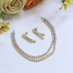 CZ Necklace Jewellery Set | Premium Indian Necklace Set with Earrings | Elegant Indian Jewellery