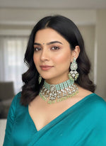 Zara Kundan Choker Necklace Set with Earrings – Bridal Polki Jewelry for Weddings & Festive Wear