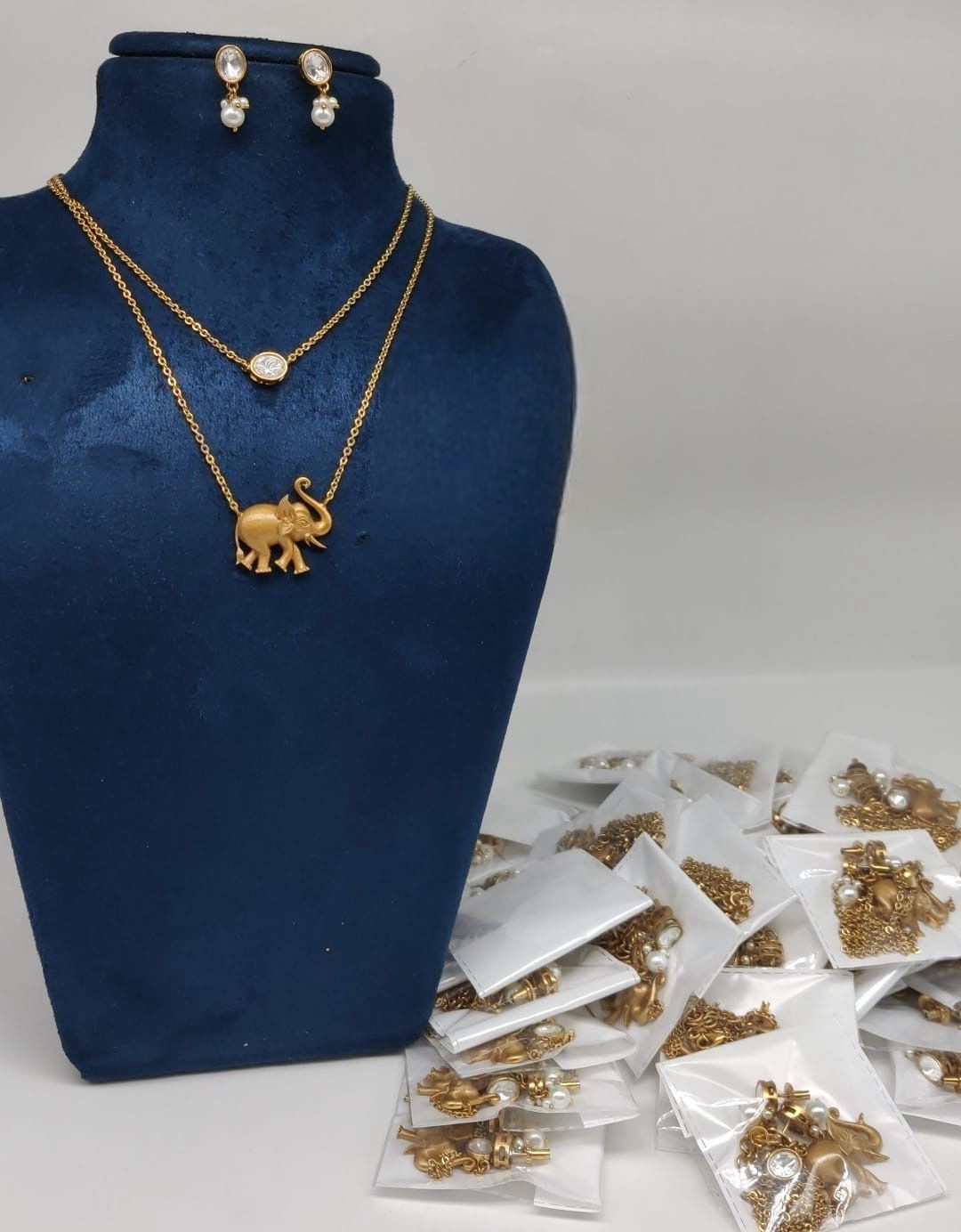 Kareena Kapoor Inspired Bollywood Traditional Elephant Design Gold-Plated Kundan Necklace Set | Indian Jewellery Bridal Necklace Set with Matching Earrings