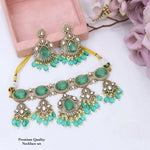 Premium Red Kundan Necklace Set with Matching Earrings | Indian Kundan Polki Jewellery Necklace Set