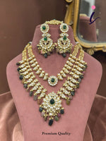 Luxury Antique Kundan Bridal Necklace Set for Women | Designer Multi Stone Traditional Jewelry Set with Earrings | Wedding & Festive Wear