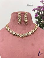 Polki Kundan Choker Necklace Set with Earrings for Women | Gold Plated Bridal Jewellery | Designer Indian Wedding & Party Wear