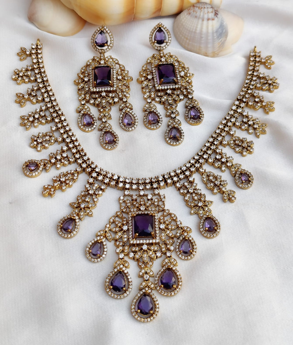 Royal Kundan Style Choker Necklace Set with Matching Earrings | Indian Jewellery Traditional Kundan Indian Necklace Set