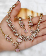 Gold-Plated Stone Necklace Set with Earrings & Maang Tikka | Indian Jewellery | Indian Necklace Set