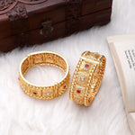 Dailywear Temple Gold Kangan | Traditional Kada Bracelet