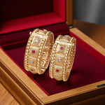 Dailywear Temple Gold Kangan | Traditional Kada Bracelet