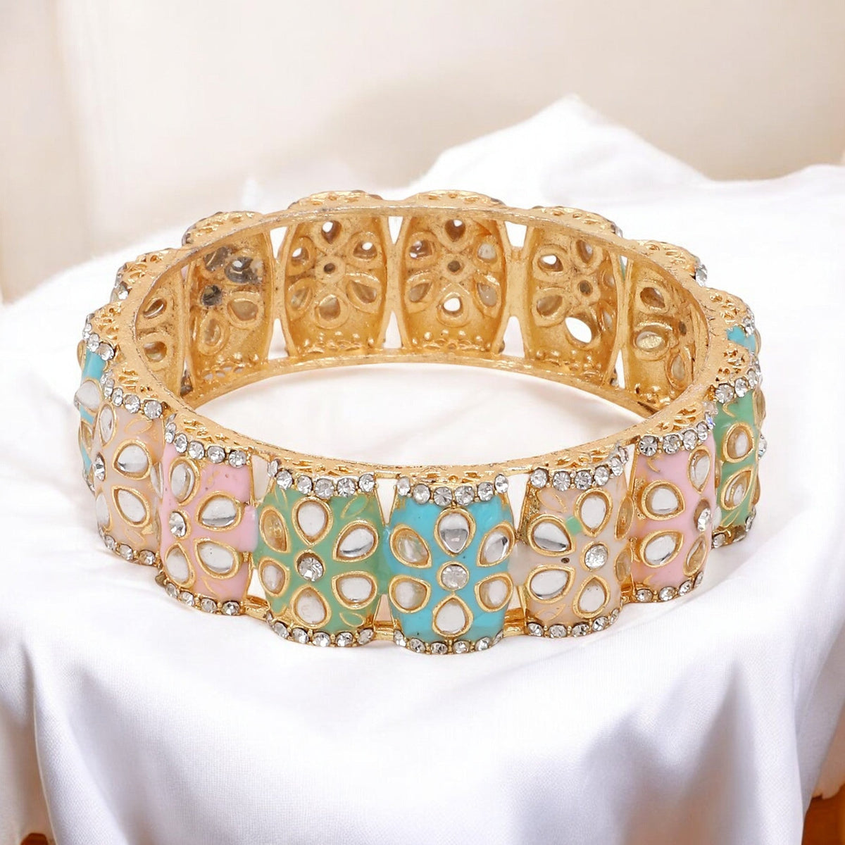 Dailywear Pastel Meenakari Bracelets | Lightweight Ethnic Jewelry