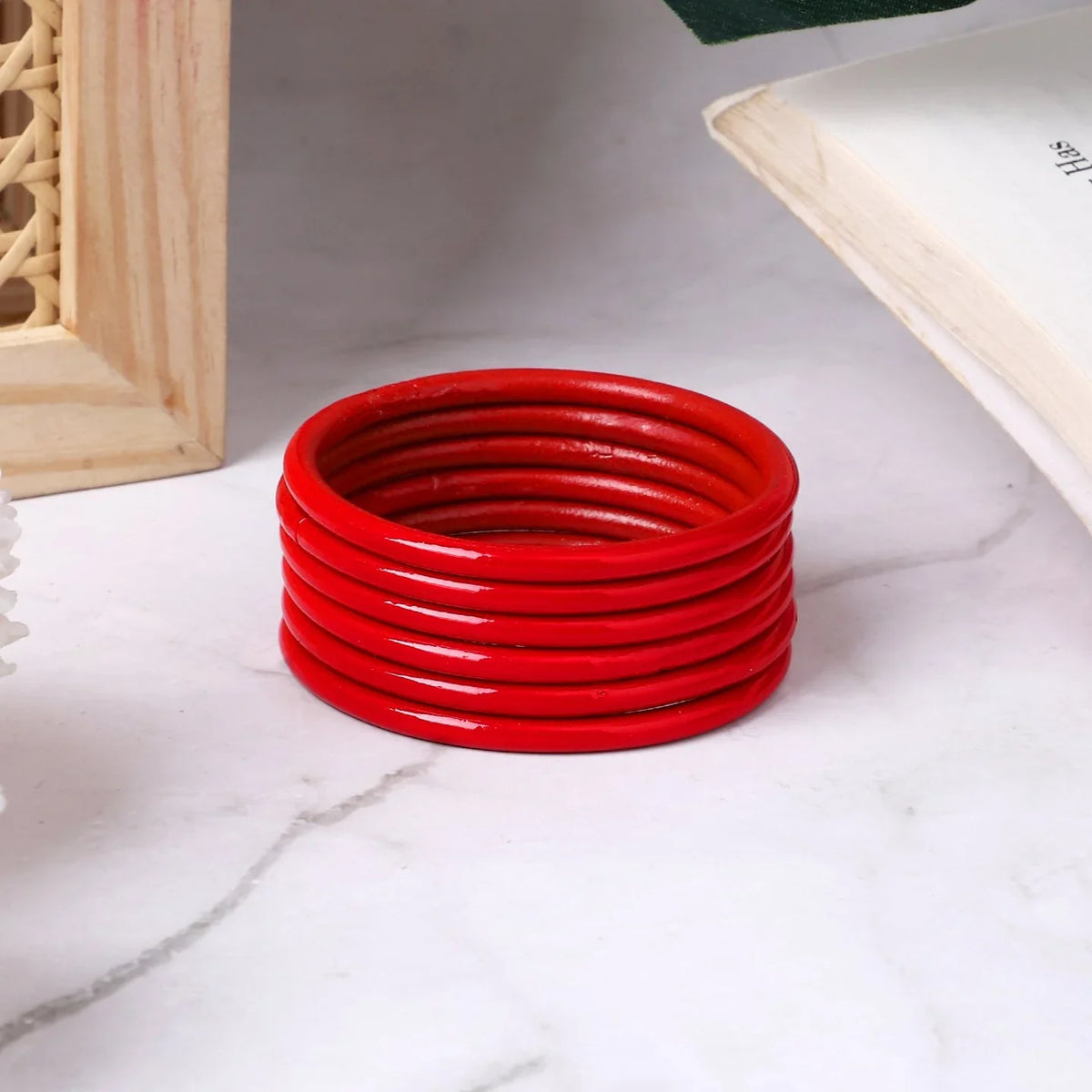 Set of 6 Multicoloured Handpainted Bracelets – Ethnic Boho Jewelry