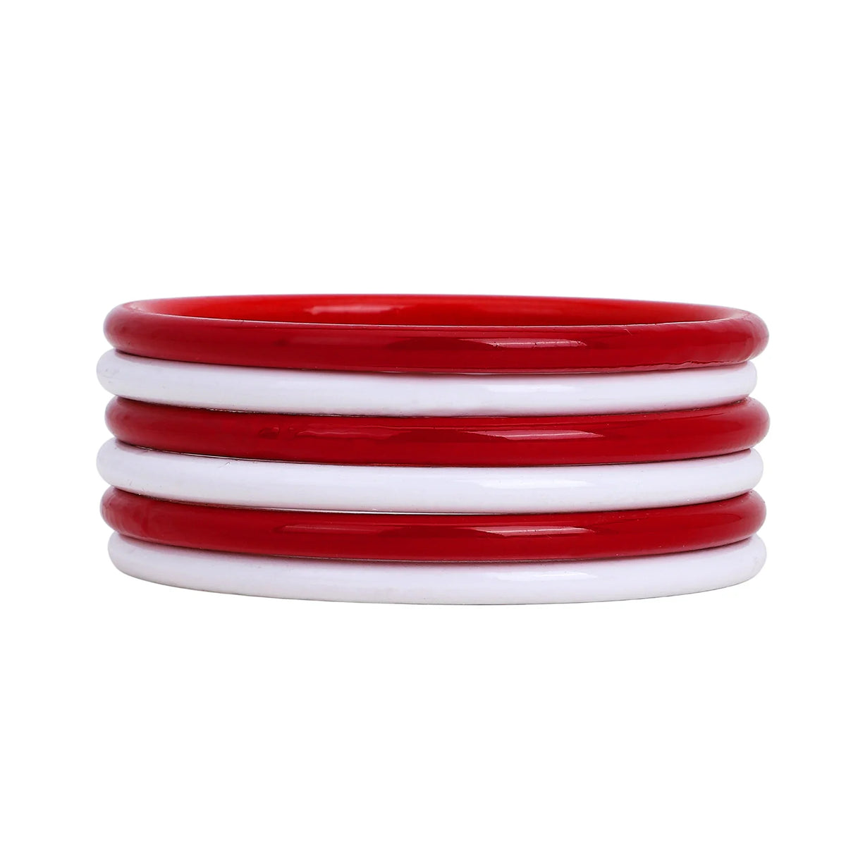 Set of 6 Multicoloured Handpainted Bracelets – Ethnic Boho Jewelry