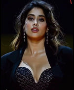 Janhvi Kapoor Inspired Dazzling Pear-Cut Zirconia Drop Earrings | Indian Jewellery | Premium Drop Earrings Indian Earring Set