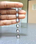 Janhvi Kapoor Inspired Dazzling Pear-Cut Zirconia Drop Earrings | Indian Jewellery | Premium Drop Earrings Indian Earring Set