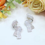 Elegant Bow Crystal Statement Earrings – Glamorous Party Wear