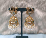Peacock Design Gold Plated Wedding Earrings Set Women