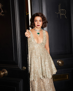 Surveen Chawla Inspired Royal Polki Choker Earrings Set For Wedding