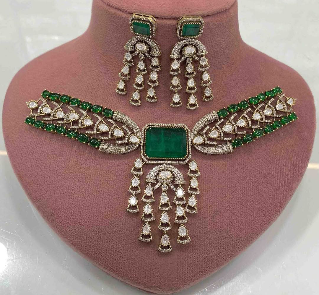 Punjabi Ethnic Kundan Choker Earrings Set for Weddings | Kundan Jewelry | Indian Jewelry | Pakistani Jewelry | Traditional Jewelry