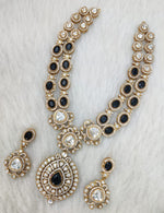 Indian Wedding Double Layer Polki Kundan Necklace Earrings Set | Kundan Jewelry | AD Jewelry | Indian Jewelry