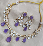 Jaipuri Traditional American Diamond Choker Earrings Set | Kundan Jewelry | AD Jewelry | Indian Jewelry | Traditional Jewelry