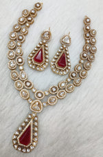 Indian Ethnic Polki Kundan Necklace Earrings Set For Wedding | Kundan Jewelry | Indian Jewelry
