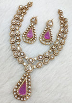 Indian Ethnic Polki Kundan Necklace Earrings Set For Wedding | Kundan Jewelry | Indian Jewelry