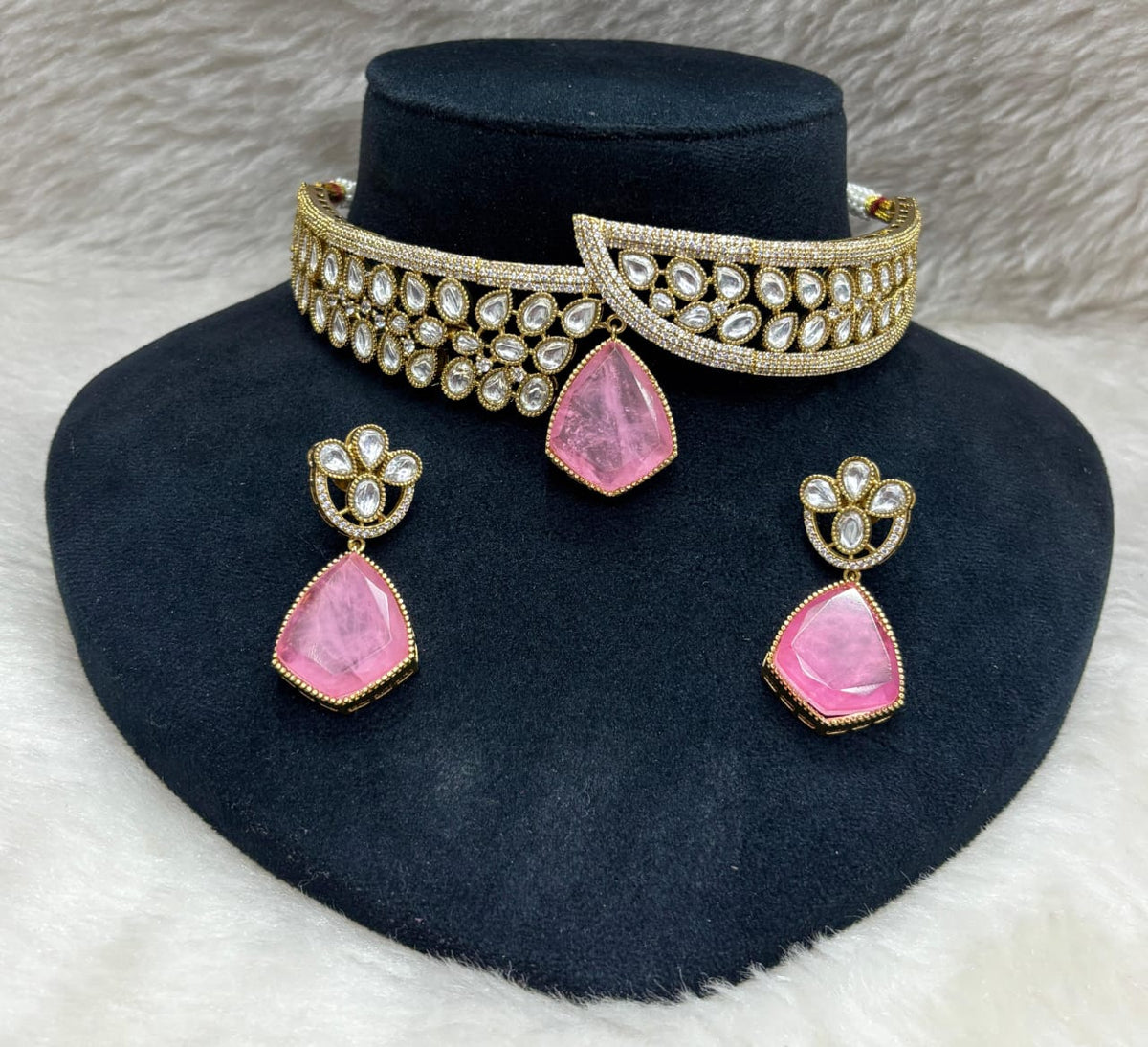 Sabyasachi Royal kundan polki choker earrings set for wedding | Kundan Jewelry | AD Jewelry | Indian Jewelry