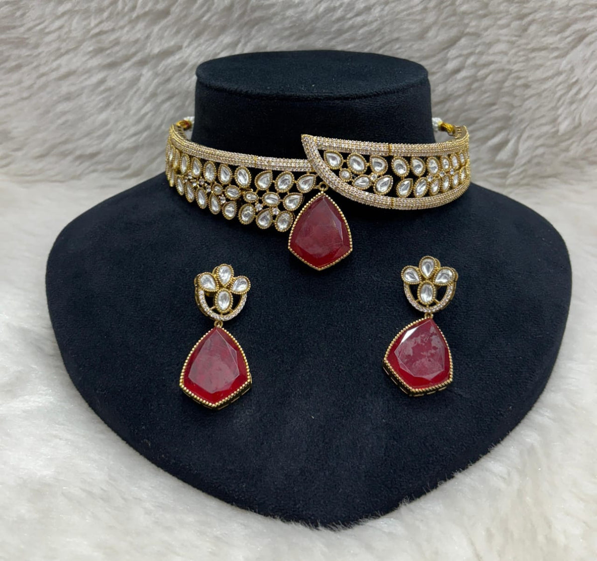 Sabyasachi Royal kundan polki choker earrings set for wedding | Kundan Jewelry | AD Jewelry | Indian Jewelry