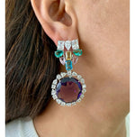 Bridal Wedding Silver Plated CZ AD Beaded Choker Earring Indian Jewelry Set