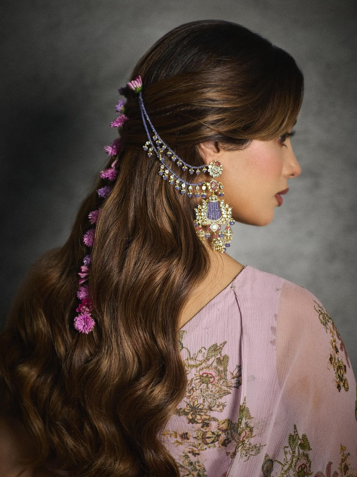 Celebrity Inspired Kundan Pearl Chandbali Earrings | Bollywood Style Bridal Indian Jewelry Kundan Polki Jhumki Earrings | Indian Jewellery Designer Bridal Earring Set | Traditional Indian Earring Set