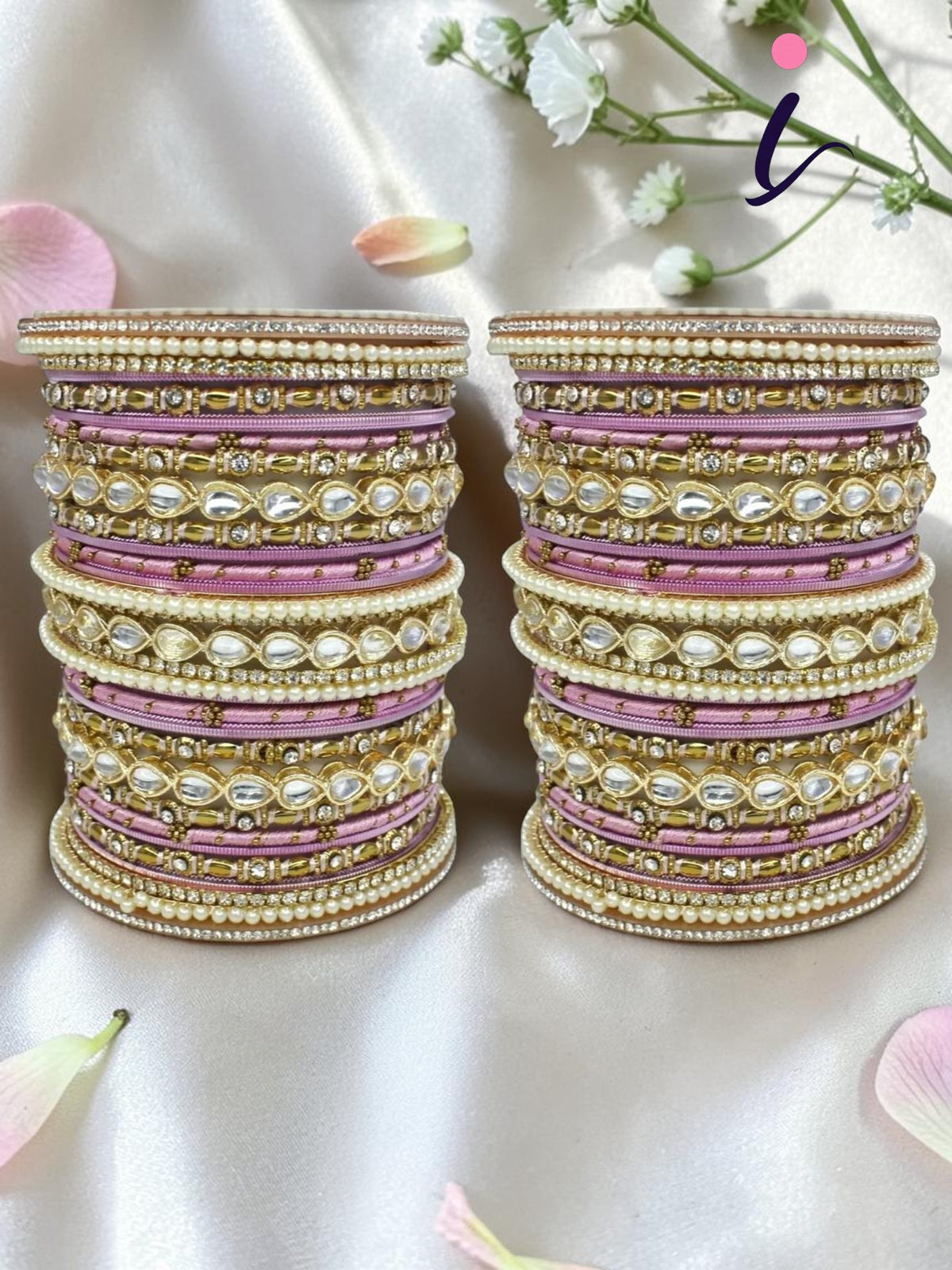 Light Blue Ethnic Kundan Bangles Set for Women | Traditional Bridal Wedding Designer Bangles Collection