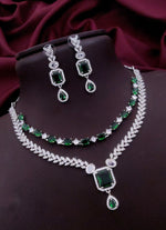 Layered CZ Indian Wedding Choker Earrings Set | Kundan Jewelry | Indian Jewelry | Pakistani Necklace Set | Traditional Jewelry | Polki Necklace