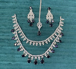 Floral Double Layer AD Choker Earrings Set | Kundan Jewelry | AD Jewelry | Indian Jewelry | Traditional Jewelry