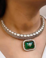 Rajsthani Ethnic Polki Choker Earring Set for Wedding