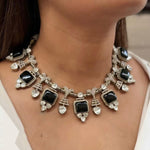 Handcrafted Indian Traditional Polki Choker Earring Set For Wedding