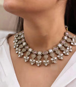 Wedding Floral Design Polki Choker Earring Set Indian Jewelry